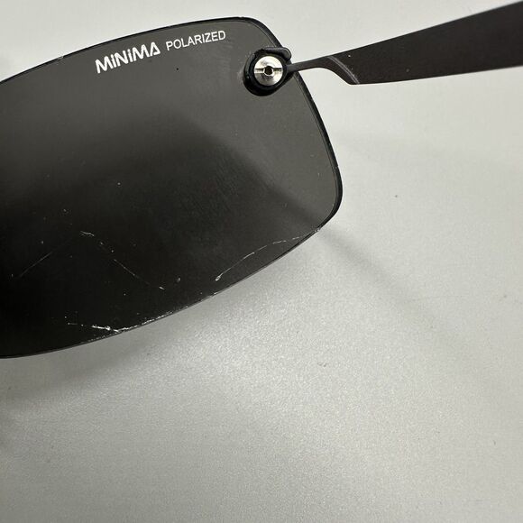 Vintage Minima Polarized Rimless Compact Sunglasses With Leather Case - Picture 16 of 16